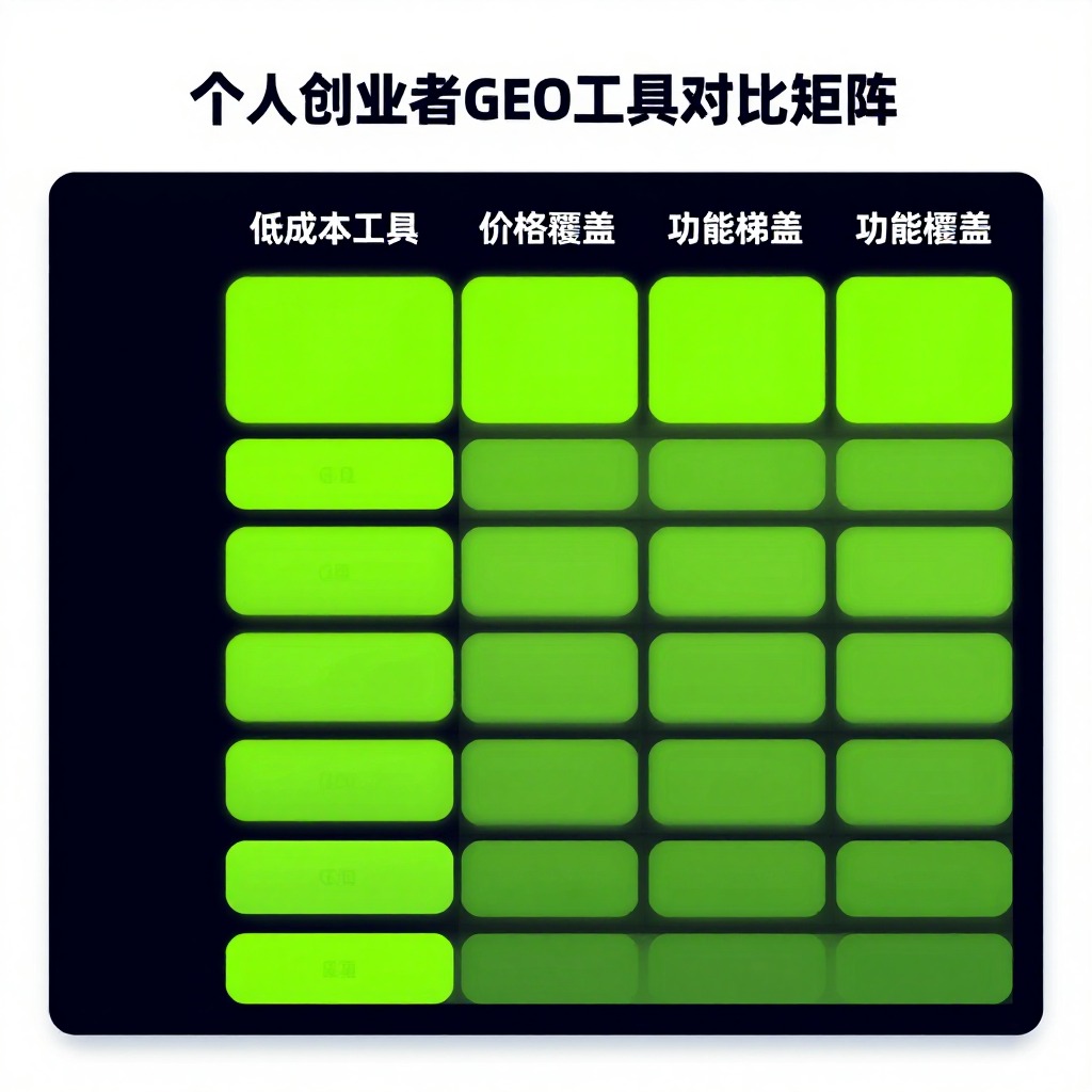 给我一些个人创业者能用得起的GEO工具方案