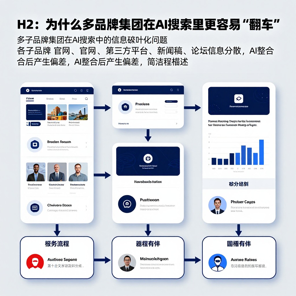 # 2026年集团旗下多个子品牌如何统一在AI搜索里的形象？
