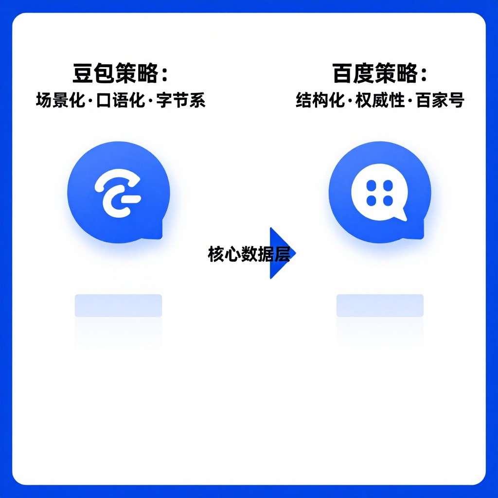 面对豆包和百度的机制差异，内容策略需要分开做吗